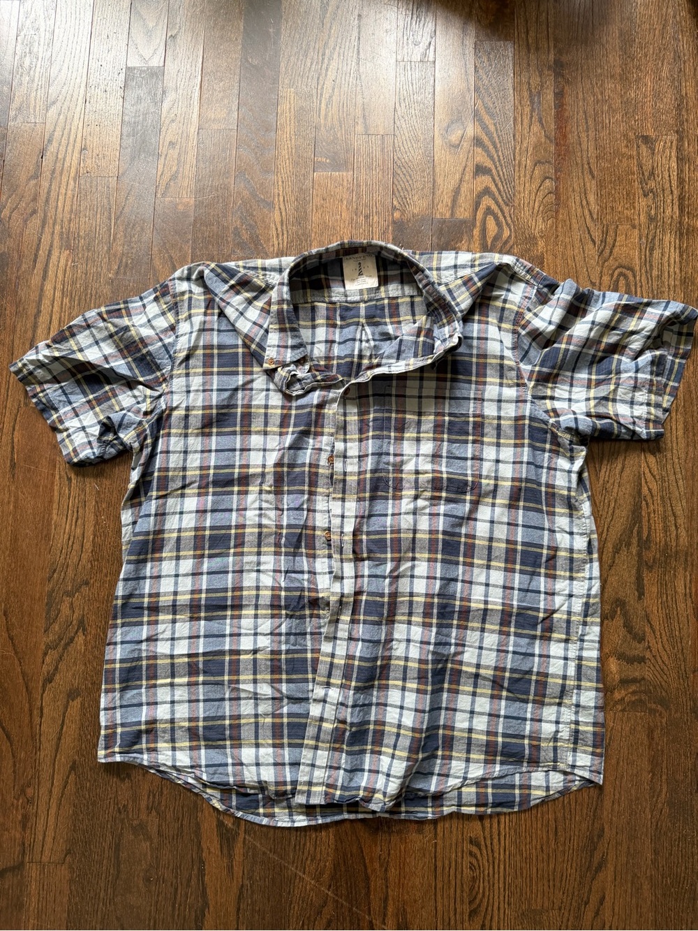 Lands' End Madras Plaid Button-Down Shirt